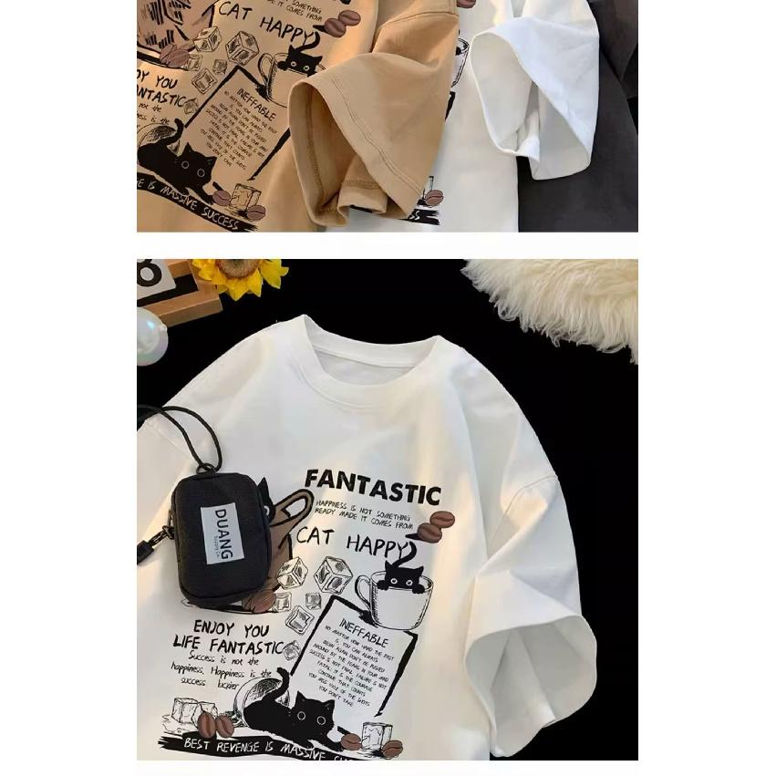 New Short-Sleeved T-shirt Men's Summer Korean Style Trendy Simple Half Sleeve Top Hong Kong Style Loose Casual Fashion Brand T-shirt