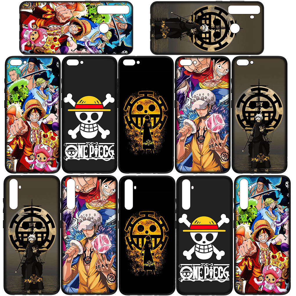 Чехол для телефона Samsung Galaxy S23 S24 iPhone 16 15 14 Xiaomi Redmi Note 13 12 11 Plus 10 Pro Max X XR OPPO Huawei Trafalgar Law Poster Luffy One Piece