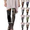 Женские повседневные модные брюки для активного отдыха на Хэллоуин с принтом, облегающие, эластичные, для йоги, укороченные.