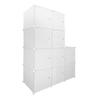 Гардеробный шкаф Cube Настраиваемый Boxed Nyana Home 10 Кубов/Дверей Организация Дома Вешалка для Одежды Обувница 147x110x47см