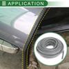 Motoforti Universal Car Door Edge Guards, U-Shaped Molding, Anti-Scratch Door Edge Protector, Anti-Collision Rubber, Gray, 10m