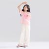 Left West Girls' Pants Summer Cool Sensation Tencel Wide Leg Pants