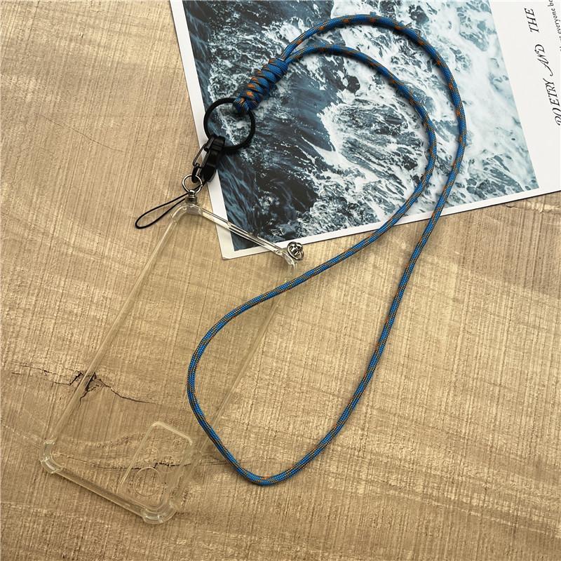 Phone Charm Nylon Cell Phone Pendant Braid Keychain Lanyard Handmade Landyard Universal Cord for Keys Couple Keyring Neck Strap