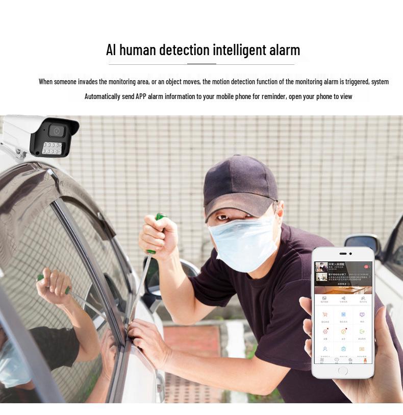 Strength Faction 5MP Full-Color Outdoor Waterproof AI Dual-Light HD PoE Surveillance Camera Kit
