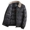 Men's Business Warm Short Lapel Cotton Coat Autumn and Winter New Fashion Casual Simple Fur Collar Coat