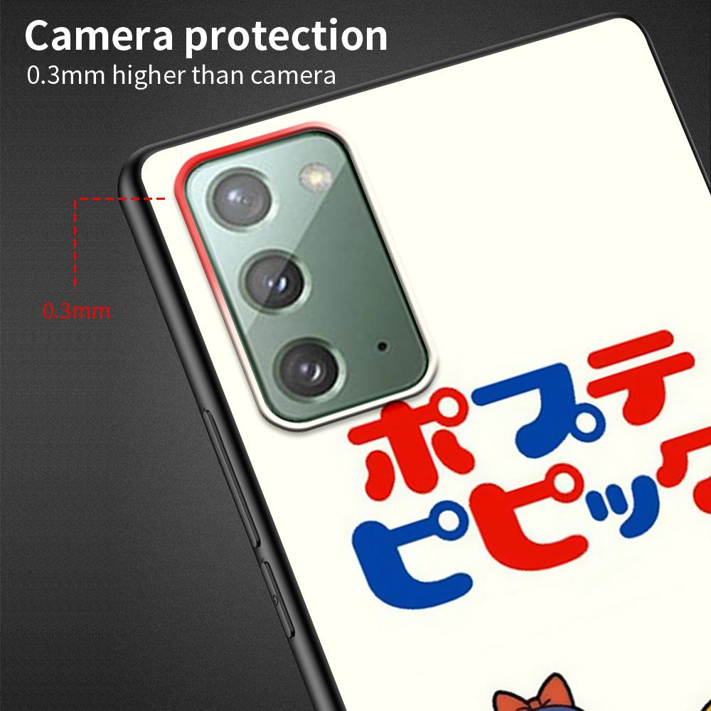 Аниме чехол Pop Team Pipi для Samsung Galaxy Note 20 Ultra 10 Lite 9 8 A53 A52 A12 S22 S21 FE S20 Plus Силиконовый черный чехол для телефона