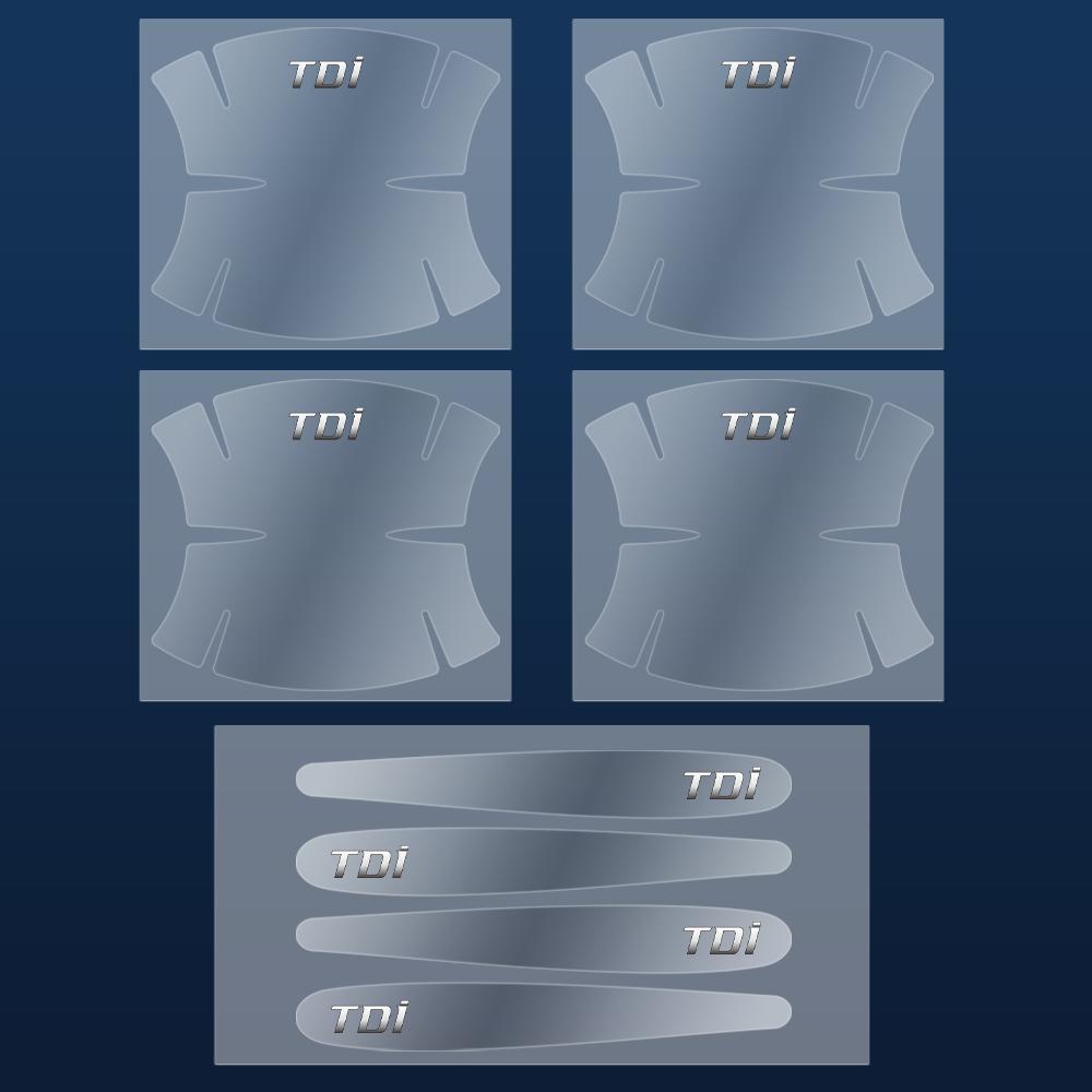 LMN1 Valve Stems Caps 8Pcs For Volkswagen VW Golf Rline Beetle Touareg Polo CC Tiguan Passat Car Door Handle Bowl Anti-Scratch Film P
