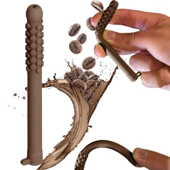 1/2Pcs Chewable Essential Oil Breath Stick Stress Anxiety Relief Fruit Flavors Concentration Improving Reusable Kids Adults Silicone Chew Stick