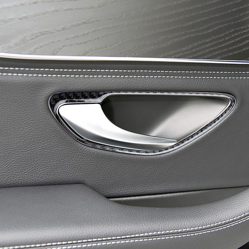 Для Mercedes Benz C Class W205 2015-2018 GLC X253 2016-2018 карбоновая внутренняя дверная ручка автомобиля, декоративная накладка, накладка