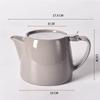 Ceramic Teapot with Lid and Filter Large Capacity Heat Resistant Strainer Tea Pot Cold Water Jug Kettle 550ml