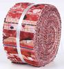 Soimoi 40Pcs Geometric & Texture Print Cotton Precut Fabrics For Quilting Craft Strips 2.5x42inches Jelly Roll -