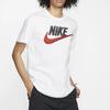 Nike T Shirts Men's White Crew Neck Moderate Straight Fit (Unisex) T-Shirts AR4994 100