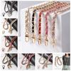 Metal Leather Crossbody Phone Strap Zinc Zinc Alloy Key Chain Metal Leather Chain  for Phone Hanging