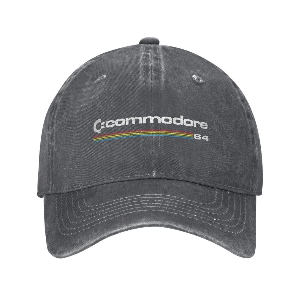 Commodore Vintage Baseball Cap Fashion Distressed Denim Sun Cap for Unisex Women Outdoor Summer Adjustable Caps Hat