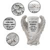 Cemetery Vase Angel Wing Memorial Vase with Spike And Drainage Hole Resin Bouquet Flower Holder for Tomb Headstone Decoration