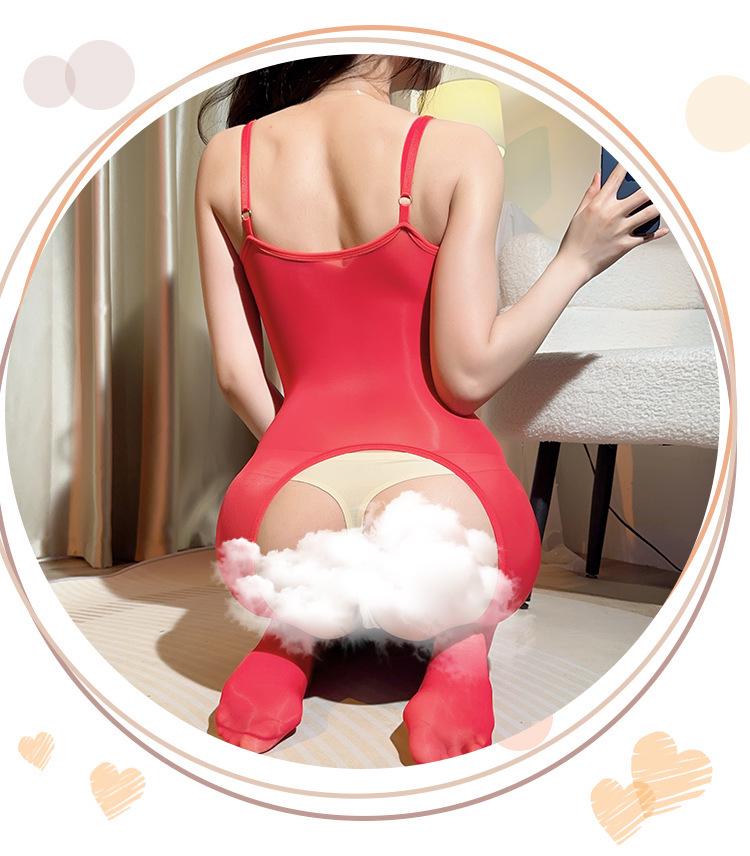 Прозрачное боди без бретелей с открытой промежностью и подвязками - Эротическое парное белье