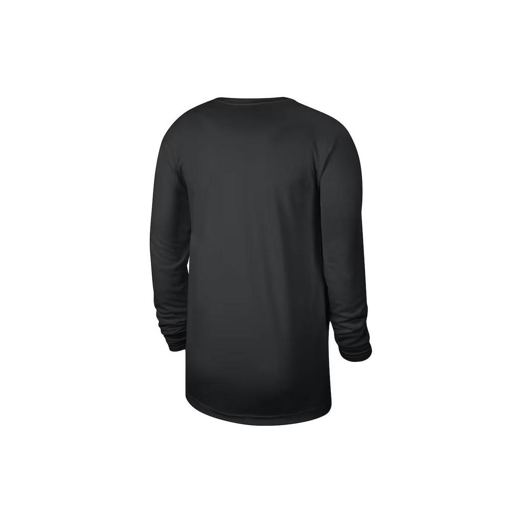 Nike San Antonio Spurs Crew Neck Logo Print Long Sleeve T-Shirt Unisex Tops Black FD9966-010