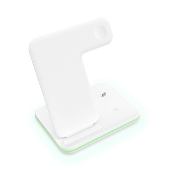 Зарядная подставка 3 в 1, 15 Вт, беспроводная зарядная док-станция Fast Qi, USB-зарядная станция
