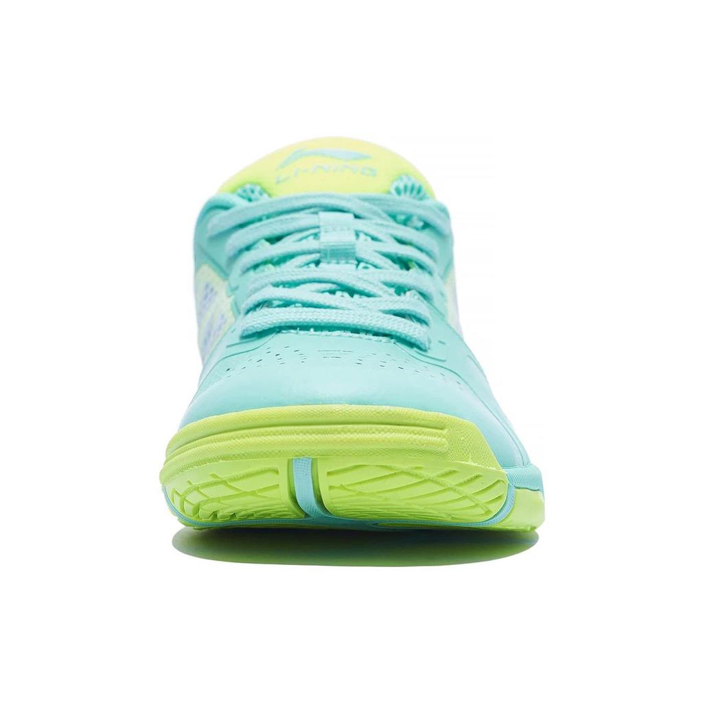 Li-Ning Амортизирующие нескользящие прочные низкие туфли для настольного тенниса унисекс флуоресцентно-ярко-зеленые APPT009-4