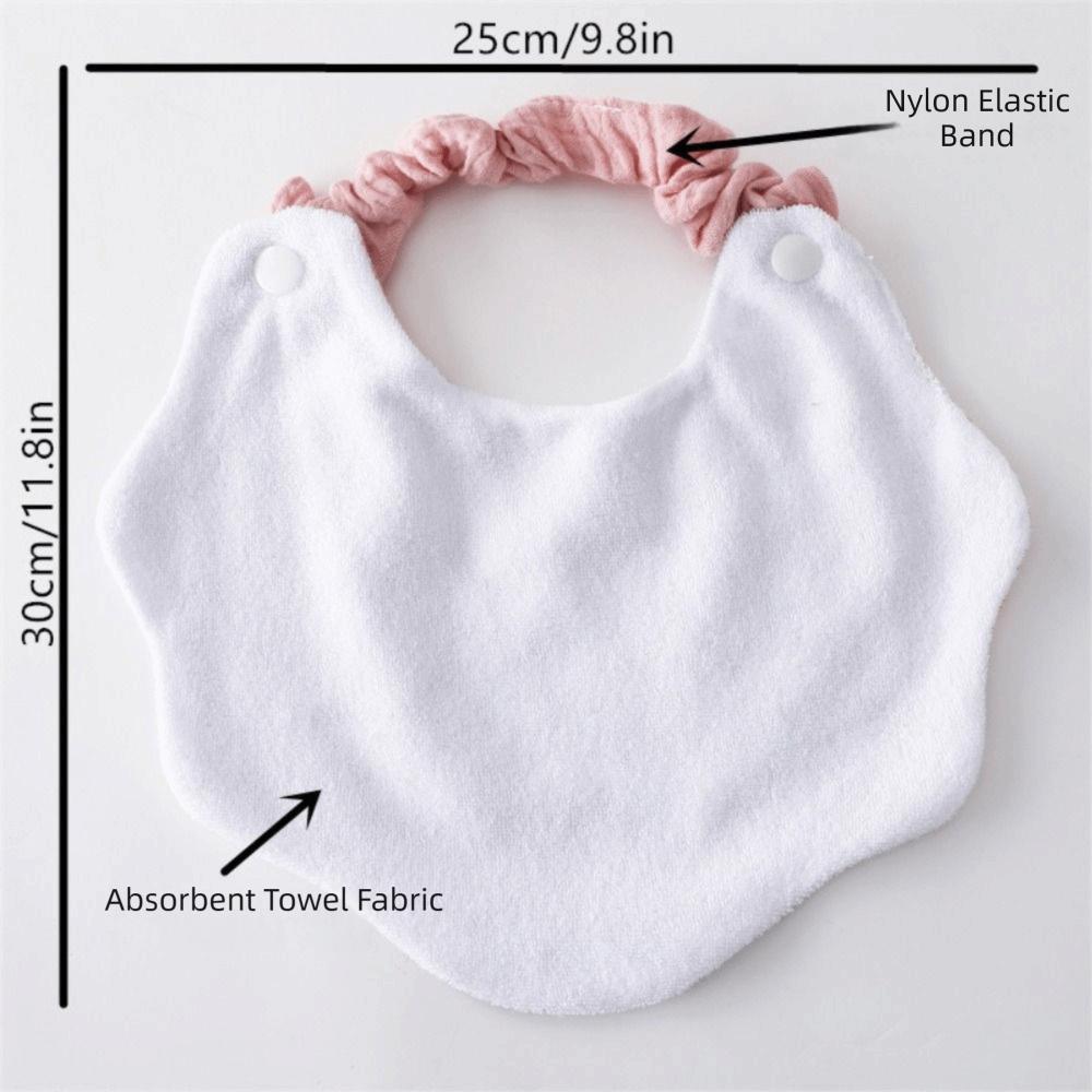 360-Degree Coverage Drool Bib Cotton Gauze Burp Cloth Soft Baby Feeding Bib  For Newborn Infants