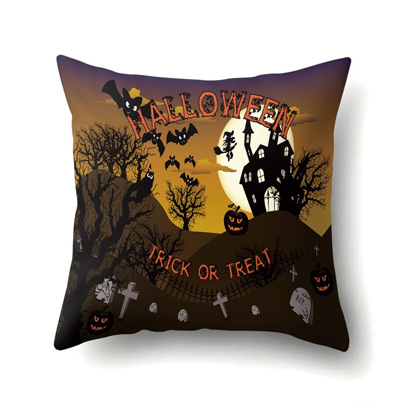 Halloween Pillowcase Car Waist Pillow Pumpkin Sofa Cushion Cover Office Home Living Room Pillowcase