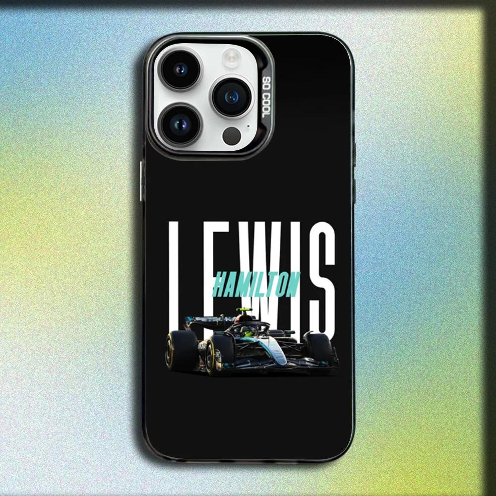 44 L-Чехол для телефона Льюиса Хэмилтона Для iPhone 16,15,14,13,12,11,Mini,Pro,SE,MAX Серый Матовый Силиконовый Черный Чехол