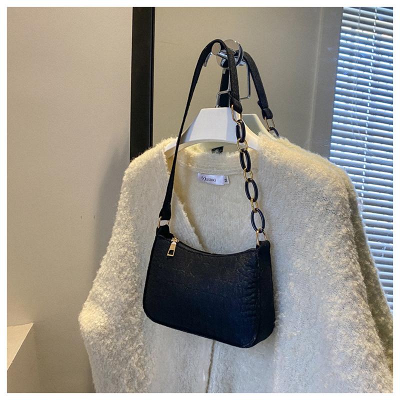 Retro Temperament Small Square Bag Fall Shoulder Bag for Women Handheld Bags Fashion Casual Underarm Bag Handbag Ladies