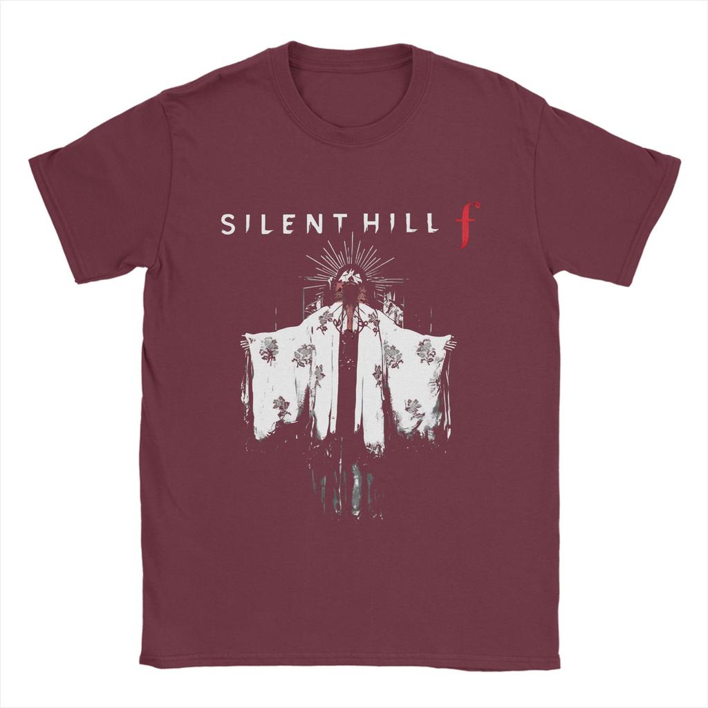 Мужская футболка Silent Hill F 100% Хлопок Винтажная Футболка С Круглым Вырезом Футболка с Коротким Рукавом Топы С Принтом