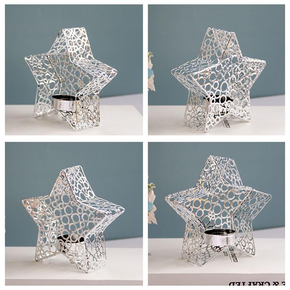 Middle Eastern Star Candle Holder Handhold Candle Stand Holders for Candlesticks  Desktop Ornament