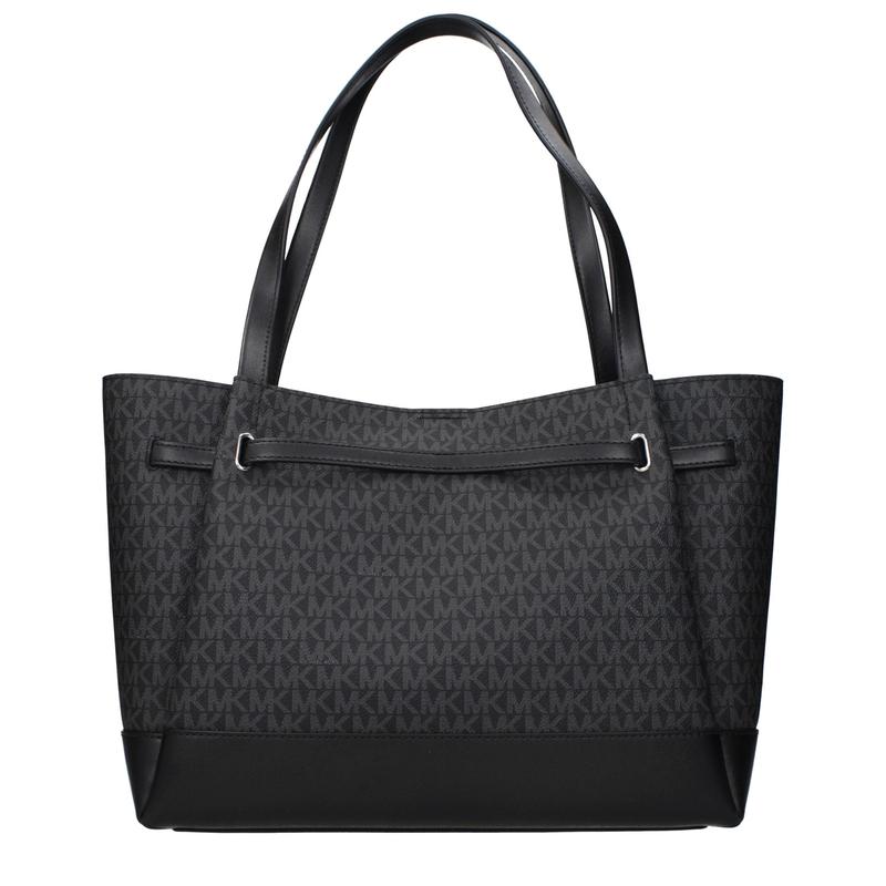 MICHAEL KORS Reed all over printed old flower Tote bag Tote bag shopping bag coated canvas portable shoulder bag large size women's black