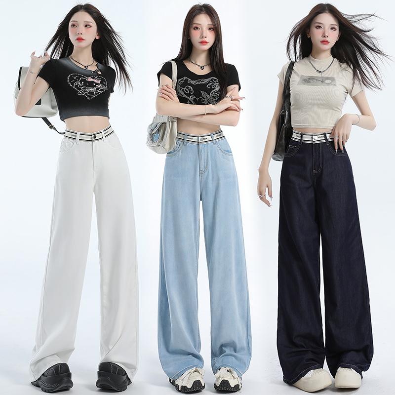 Женские джинсы Tencel Lyocell Wide-Leg: Ультратонкий, Свободный, Драпирующийся стиль для Весны/Лета 2026