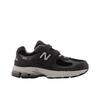 New Balance 2002 Kids Black Grey Mesh Suede Hook & Loop Running Shoes PV2002RA