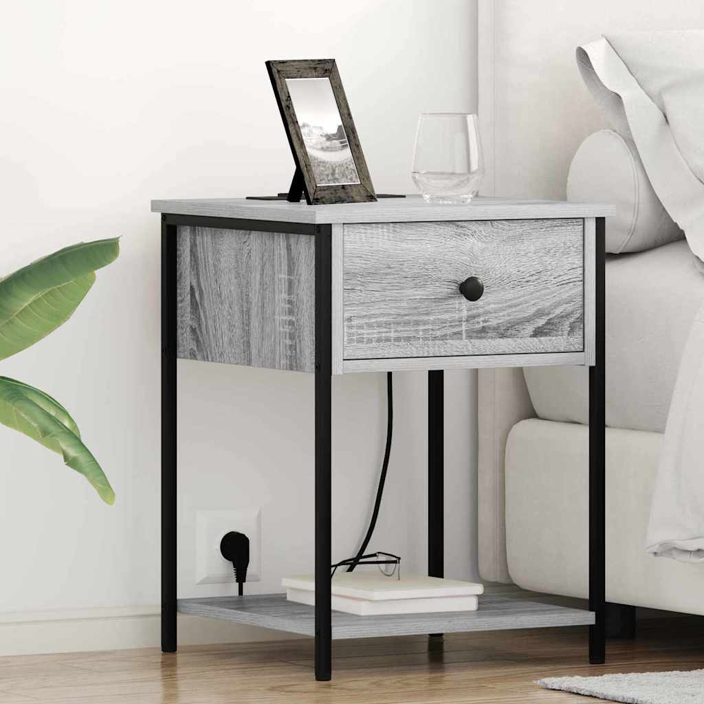 Nightstand Grey Sonoma 42 x 41 x 56 cm Engineered Wood