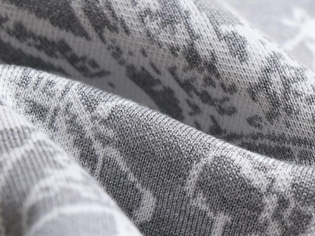 Женский осенне-зимний винтажный парусный джунгли жаккардовый трикотажный комплект из двух частей, широкие брюки, утолщенный теплый свитер, спортивный костюм