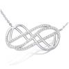 [L4603] - Silver Necklace 'Infini' Silver White (rhodium-plated) - 30x15 Mm