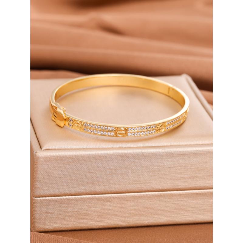 New Single Row Zircon Inlaid Starry Sky Light Luxury High-end Temperament Popular Bracelet