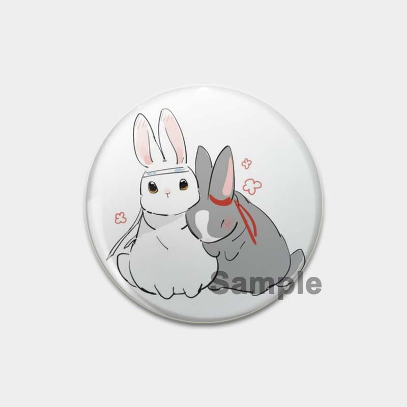 32/44/58 мм аниме Mo Dao Zu Shi брошь, булавки для одежды, аксессуары для рюкзака, мультяшная фигурка Lan Wangji/Wei Wuxian/Chen Qing Ling, значок