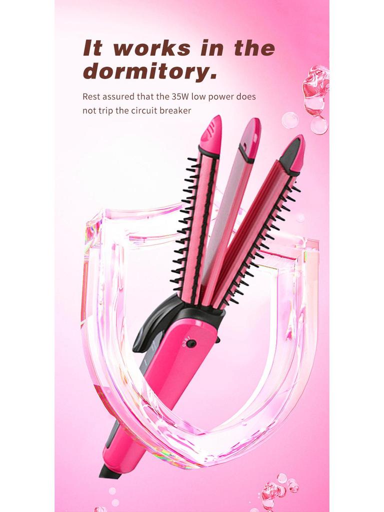 Digital Display Hair Curler & Straightener - Automatic, Dual-Purpose Curling Iron