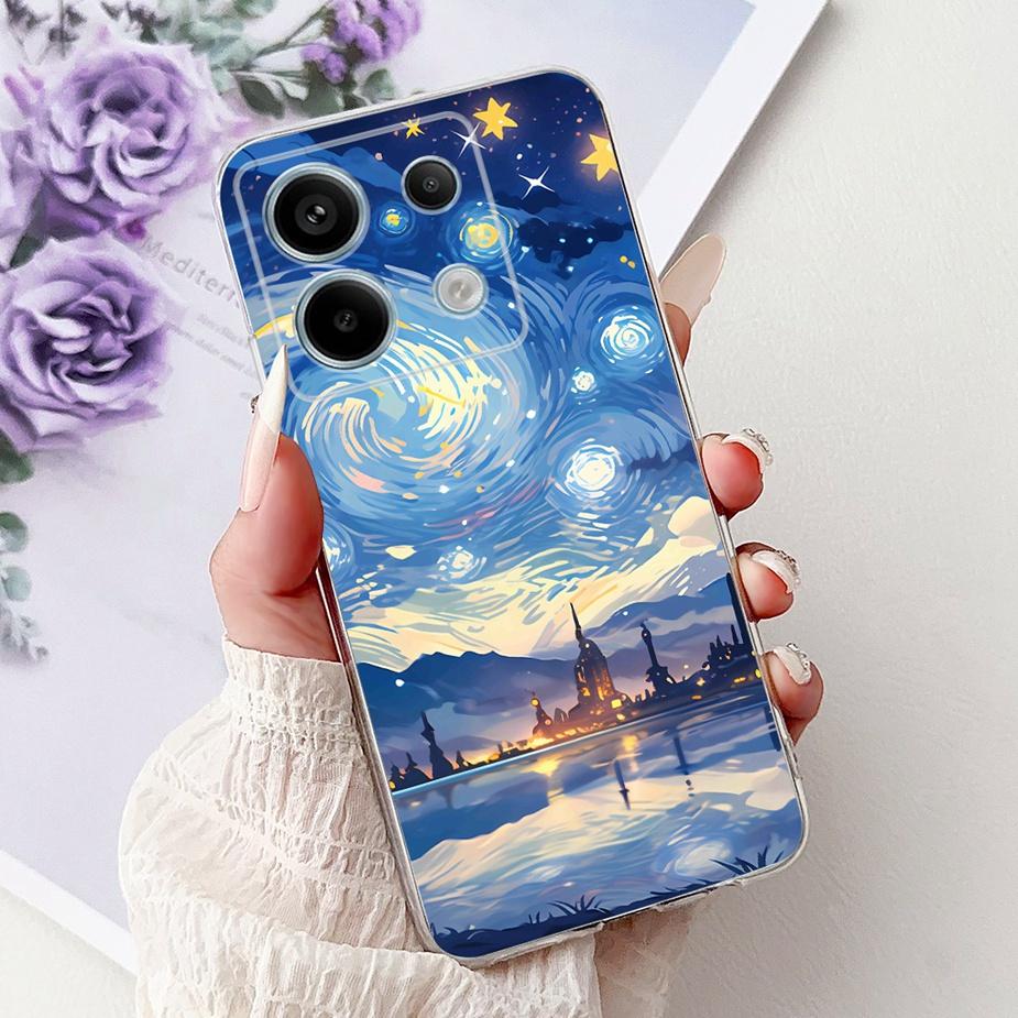 Чехол для Xiaomi Redmi Note 13 4G Note13 Pro Новая Мода Расписной Чехол Мягкий Силиконовый Чехол для Телефона Для Redmi Note 13 Pro Plus Fundas
