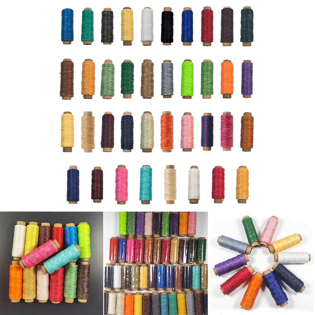 50 м 150D Плоская вощеная нить 0,8 мм толщиной Вощеный шнур Нить для ручного шитья Швейная нить для кожевенного дела DIY Аксессуары