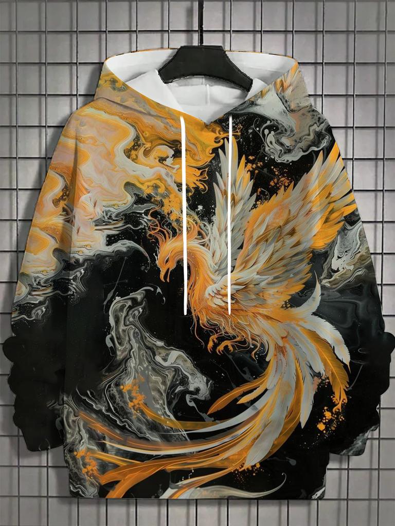 Men's Hoodie 3d Print Animal Tops Tiger Lion Graphics Long Sleeve Hoodie Autumn Fashion Dragon Men's Top Oversized Streetwear