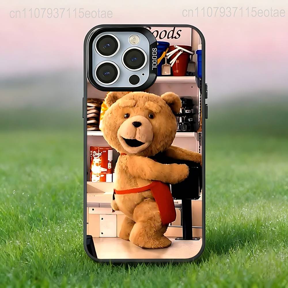 Чехол для телефона 'Мишка Тедди Фильм Т-Тед' Черный, Совместим с iPhone 17 16 15 14 13 12 11, Pro, Max, Plus, E, Air, Mini