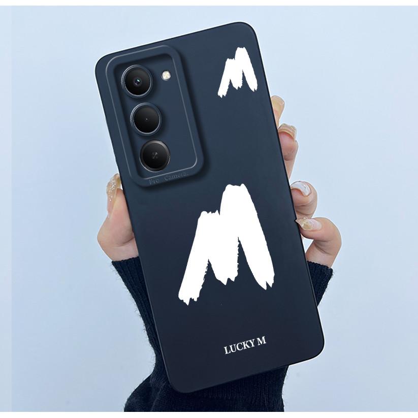 For Xiaomi Redmi 15 5G Cover Case Cute Initial Letters Couple Silicone Soft Matte Phone Bumper for REDMI15 5G Shockproof Casing