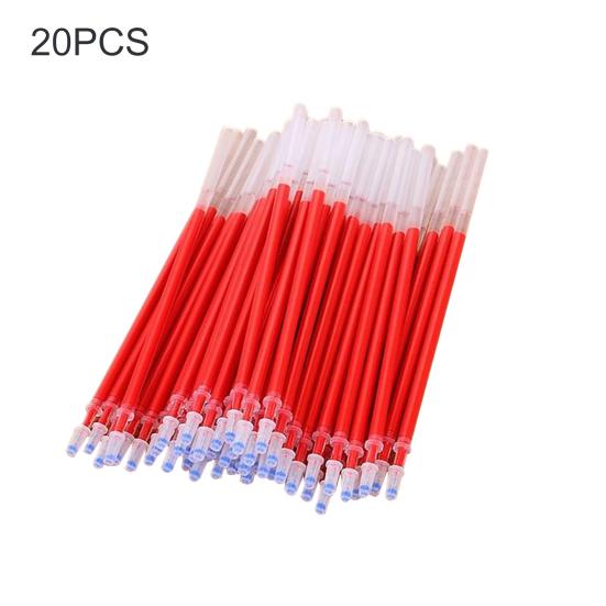 20 шт. гелевых ручек с чернилами для заправки, гладкое письмо, 0,5 мм, офисные школьные принадлежности