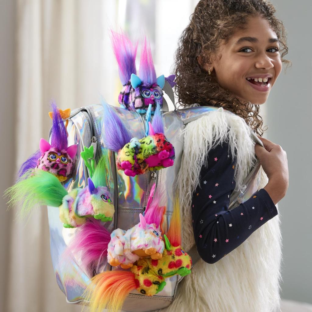 Hasbro Furby DJ Furblets Kitty Love Mini Friend Powered Plush Toy with Expandable Sounds and for Ages 6 and Blue and Authentic Product Furby-speaking