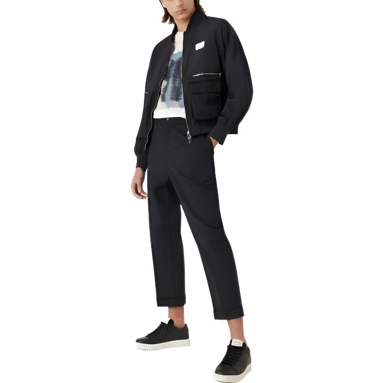 Emporio Armani Мужская футболка с коротким рукавом и круглым вырезом, принт в абстрактном стиле, коллекция Осень/Зима 2022, Топы 6L1T751-JUVZ1-0138