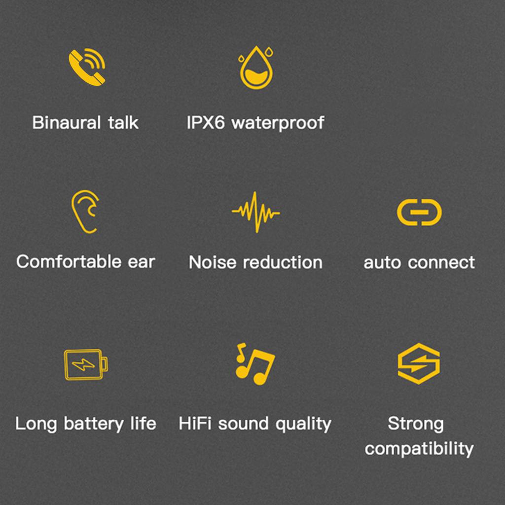 TWSL13 Wireless Earphone Noise Reduction Sports Earbuds with Charging Box(White )