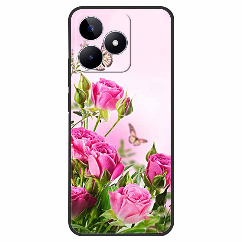 Чехол для Realme C51 Ударопрочный Мягкий Силикон ТПУ Задняя Крышка Для OPPO Realme C51 4G Чехлы для Телефона Мультяшный RealmeC51 RMX3830 funda