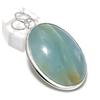 Aquamarine Gemstone Handmade 925 Sterling Silver Jewelry Pendant 2.21" Z8z42