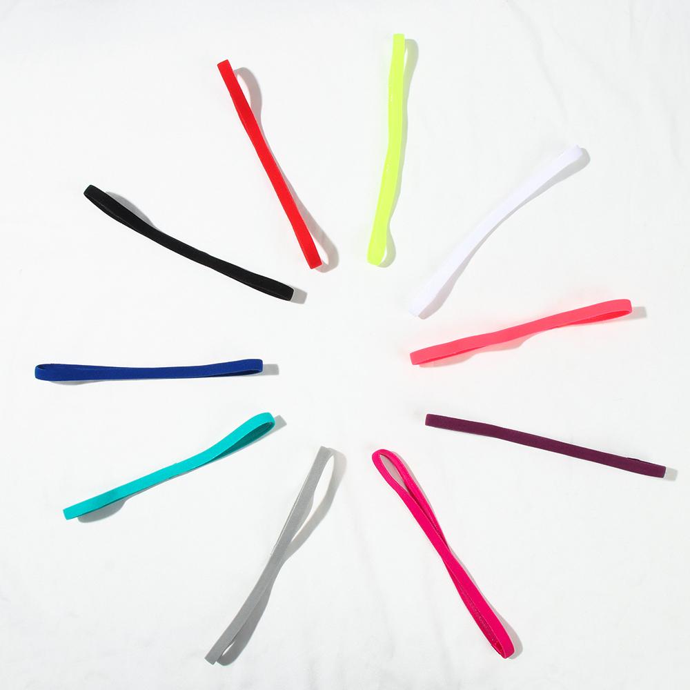 Accessories Stretch Rubber Sweatband Head Wrap Elastic Headband Yoga Hair Bands Sport Anti-slip